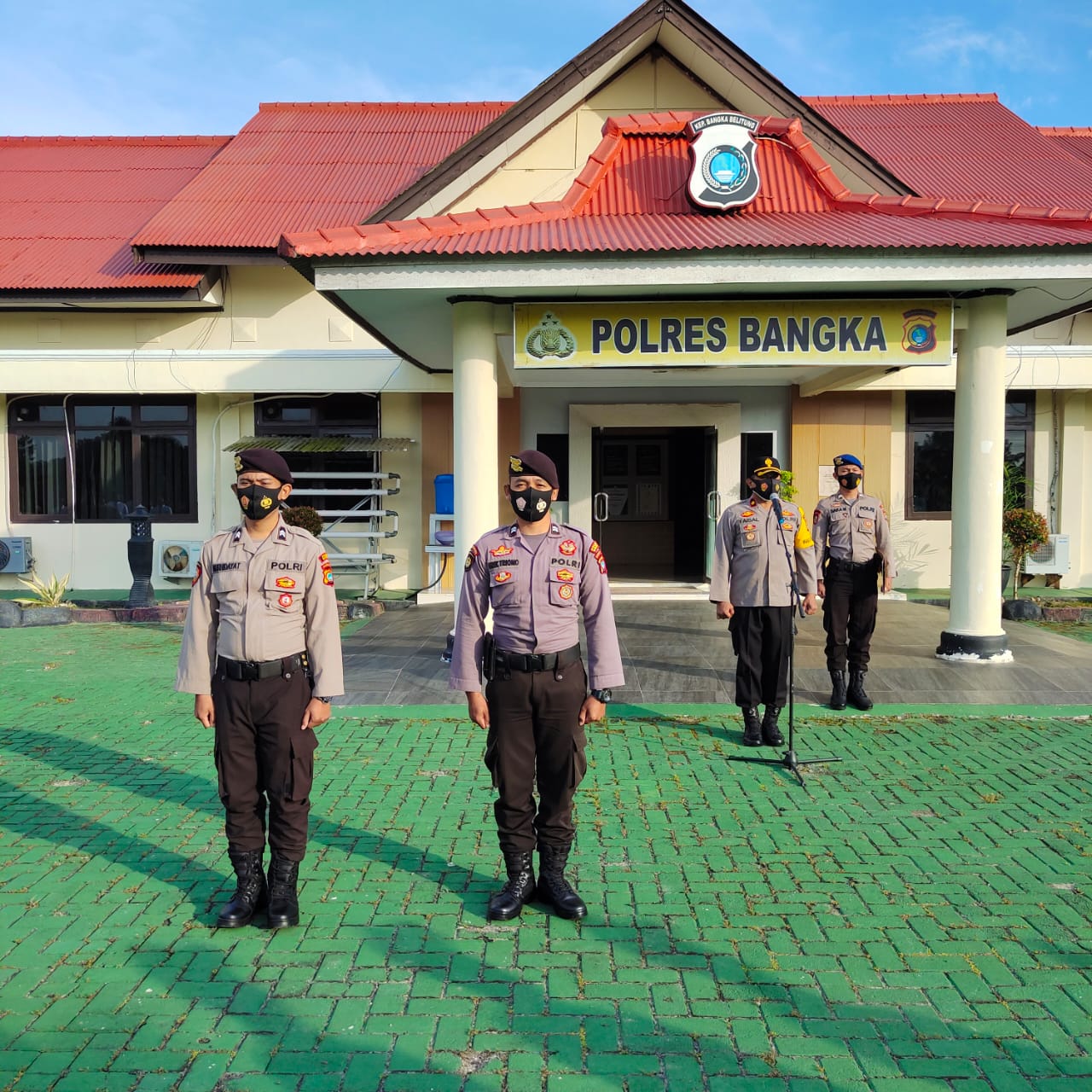 Wakapolres Bangka Pimpin Apel Pagi IMG 20210211 WA0003