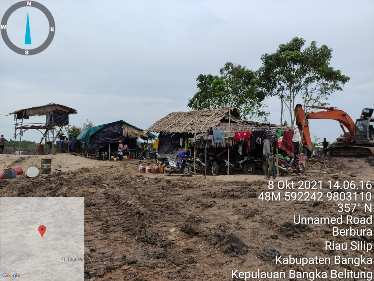 Sedang Asyik Nambang di Dusun Tirus, Empat Unit Tambang ilegal ini Distop Divpam PT Timah, Selanjutnya Ini Yang Terjadi IMG 20211009 WA0038