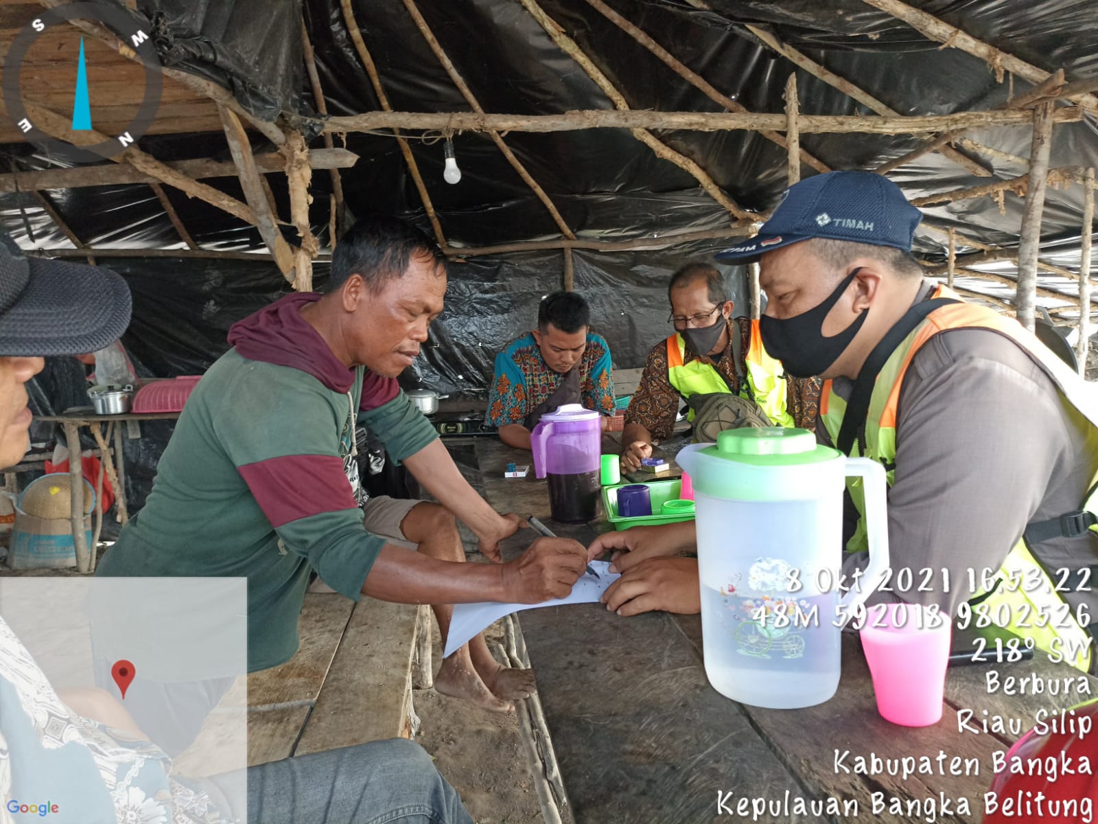Sedang Asyik Nambang di Dusun Tirus, Empat Unit Tambang ilegal ini Distop Divpam PT Timah, Selanjutnya Ini Yang Terjadi IMG 20211009 WA0041