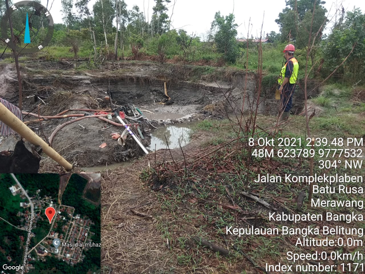 Sedang Asyik Nambang di Dusun Tirus, Empat Unit Tambang ilegal ini Distop Divpam PT Timah, Selanjutnya Ini Yang Terjadi IMG 20211009 WA0044