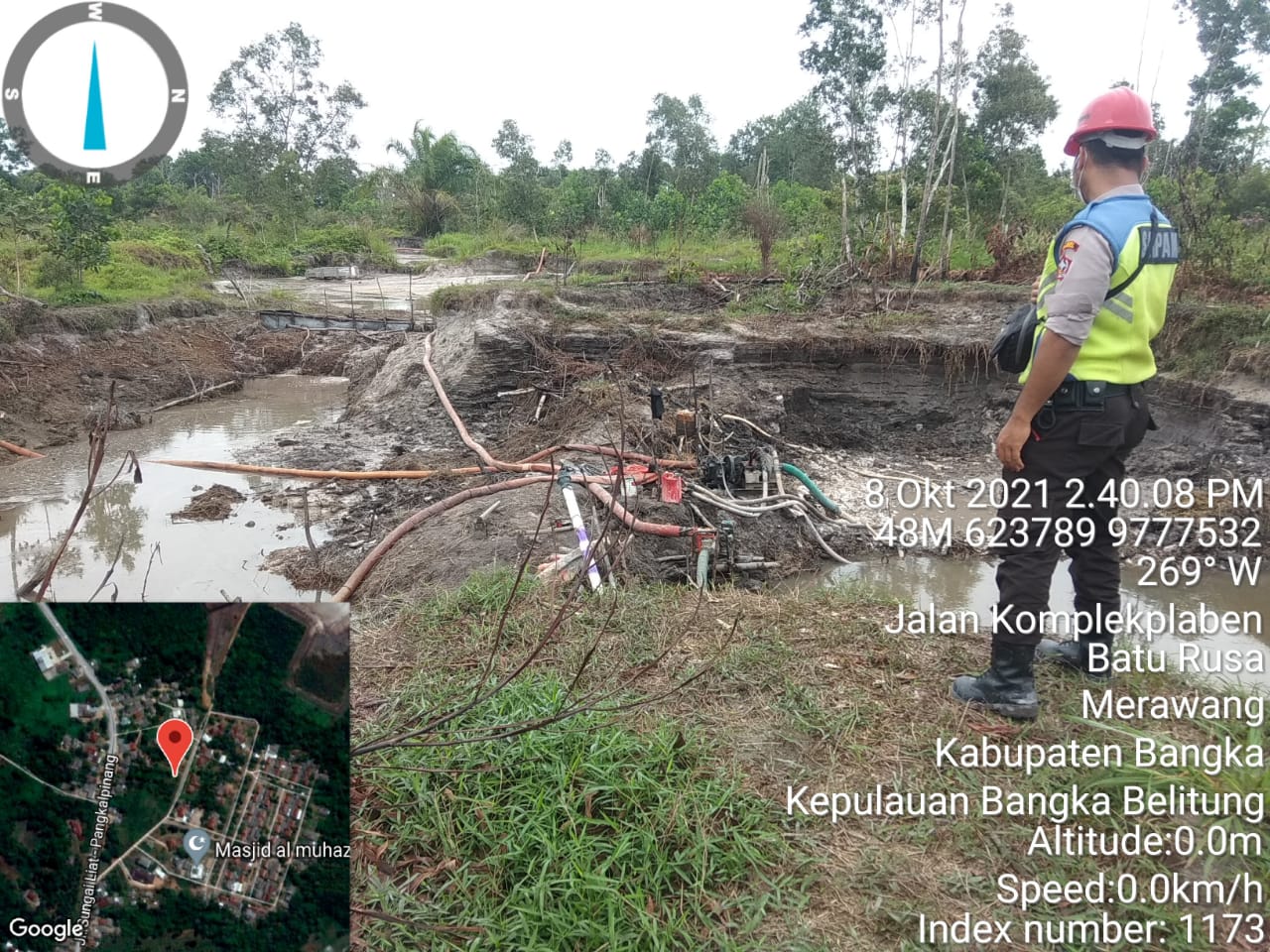 Sedang Asyik Nambang di Dusun Tirus, Empat Unit Tambang ilegal ini Distop Divpam PT Timah, Selanjutnya Ini Yang Terjadi IMG 20211009 WA0046